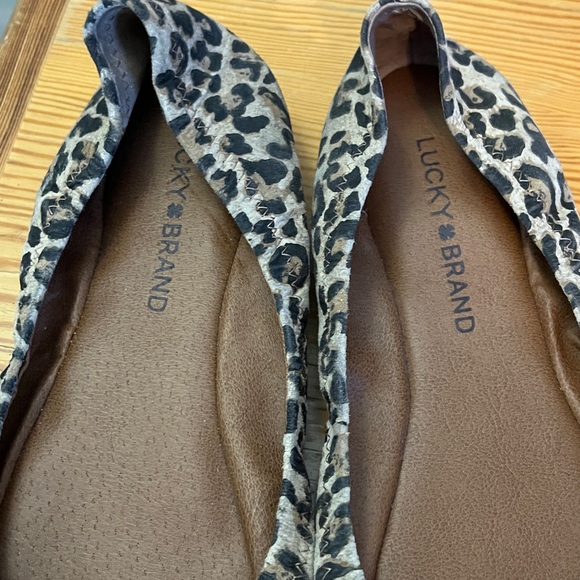 Lucky Brand Emmie Leopard Flats Sz 8 VGUC - Picture 5 of 8